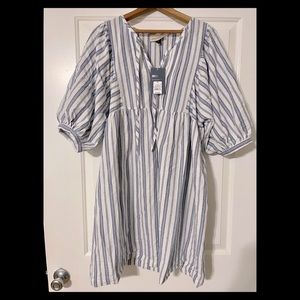 NWT Universal Thread Blue and White Stripe Dress Size M